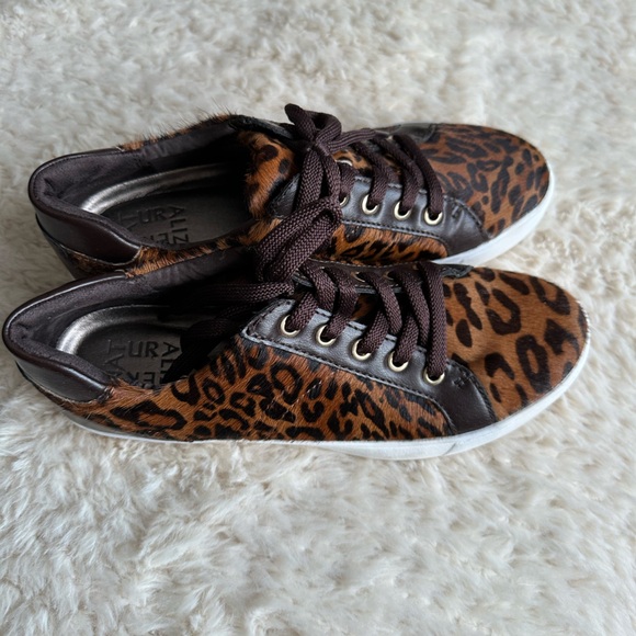 Leopard Print Women's Sneakers - Picture 2 of 9